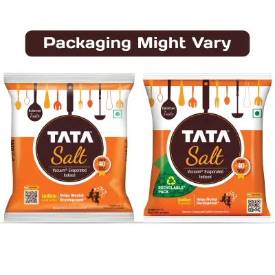 Tata Salt, Free Flowing and Iodised Namak, Vacuum Evaporated, Salt in Fresh