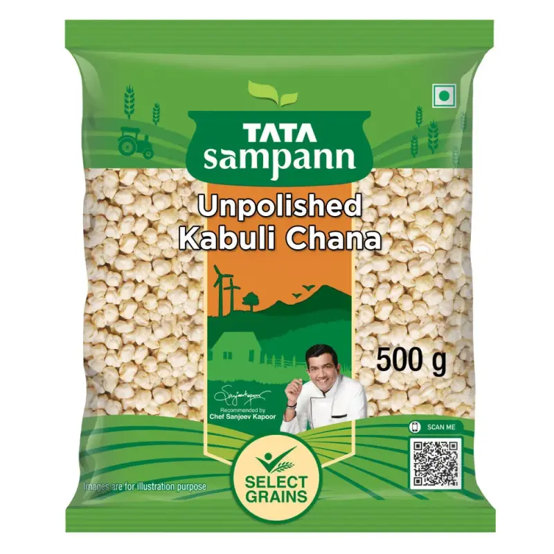 Tata Sampann High Protien Kabuli Chana(500gms) & Tata Sampann Kala Chana(500gms) Combo