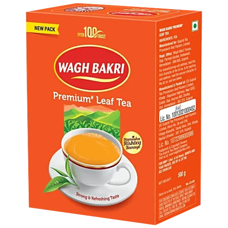 Wagh Bakri Premium Leaf Tea, 500 g Carton