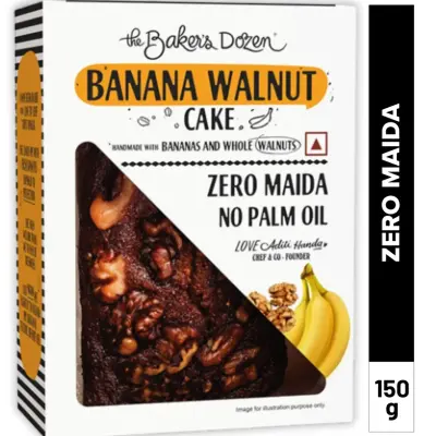 The Baker's Dozen Wholewheat Banana Walnut Cake