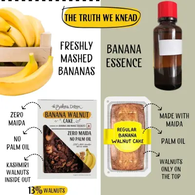 The Baker's Dozen Wholewheat Banana Walnut Cake