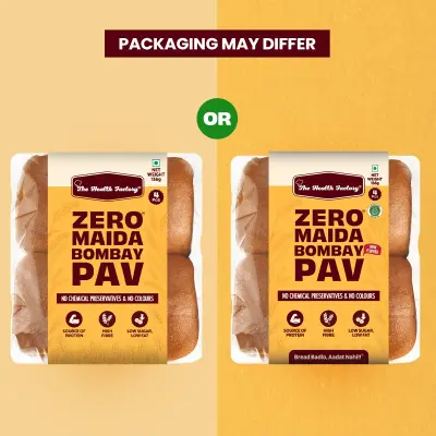The Health Factory Zero Maida Bombay Pav- Whole wheat