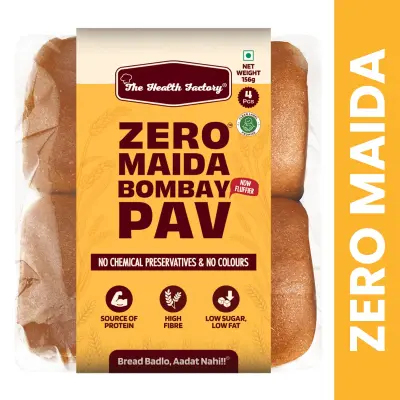 The Health Factory Zero Maida Bombay Pav- Whole wheat