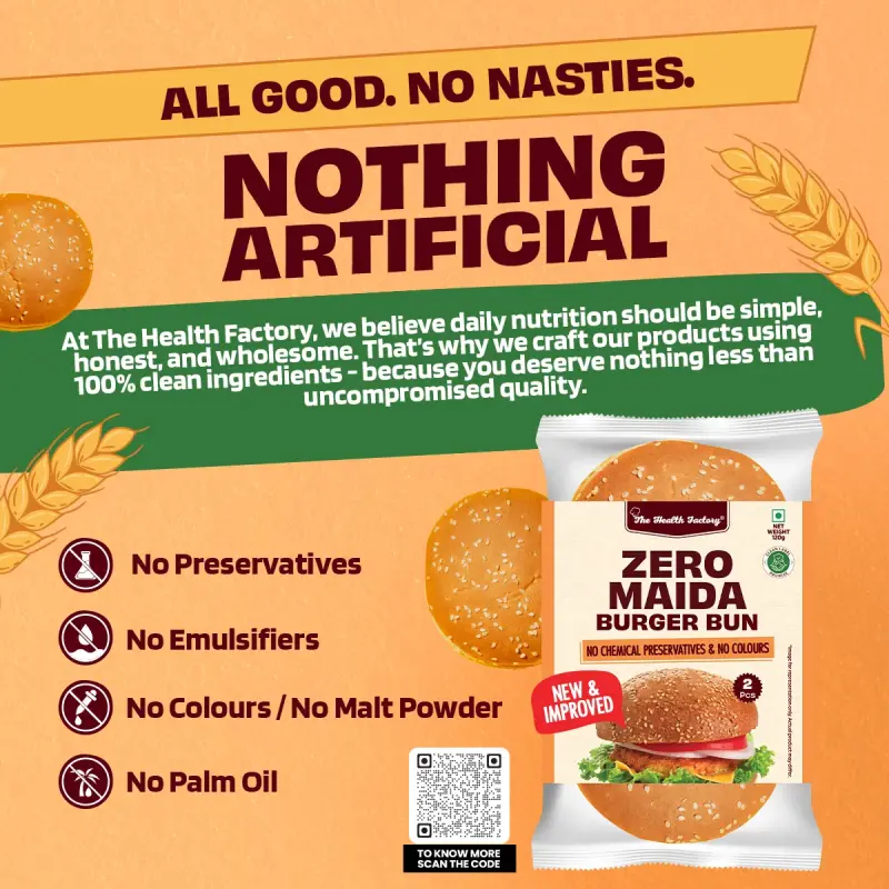 The Health Factory Zero Maida Burger BUN