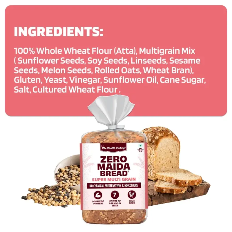 The Health Factory Zero Maida Multigrain Bread