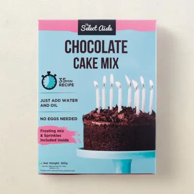 The Select Aisle Eggless Chocolate Cake Mix | Including Frosting and Sprinkles