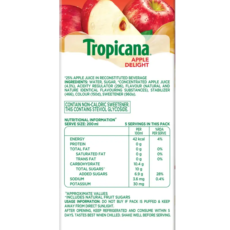 Tropicana 100% Apple Fruit Juice