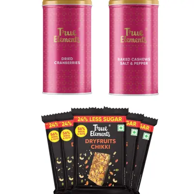 True Elements Diwali Gourmet Crunch & Munch Dryfruit Gift Box
