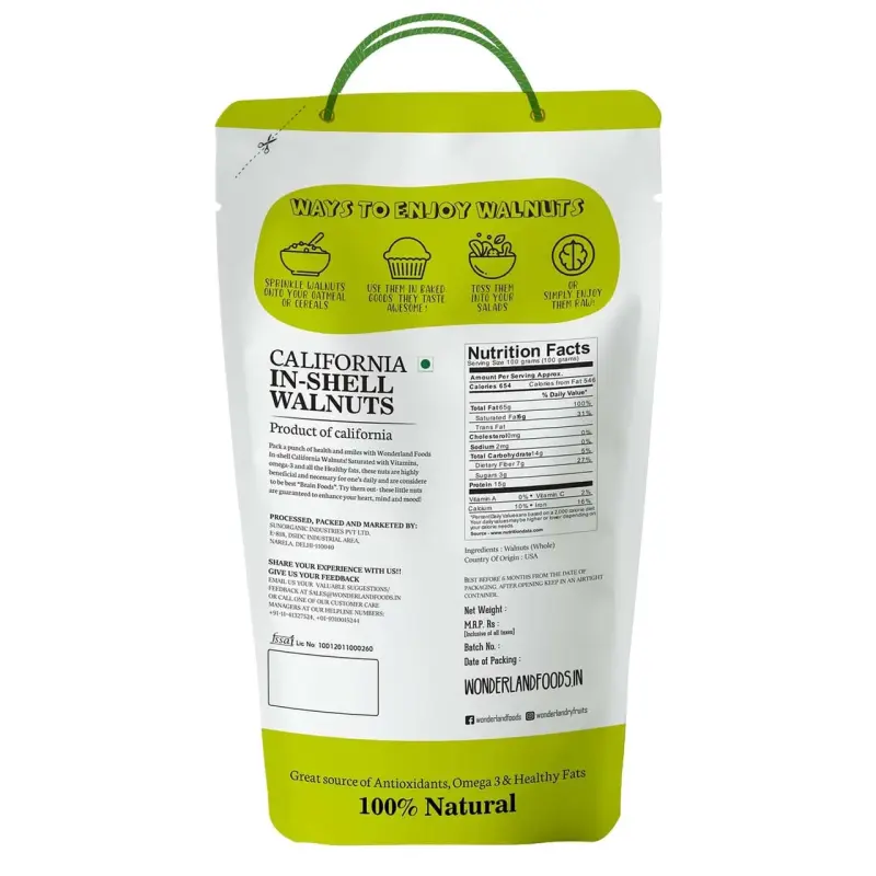 Wonderland Foods California Inshell Walnuts