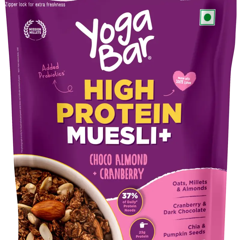 Yogabar High Protein Muesli Choco Almond & Cranberry Protein Snack